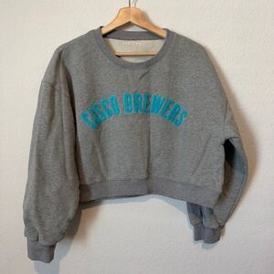 Nantucket x OKAICOS Gray Cisco Brewers Cropped Sweatshirt Women's Size XXL